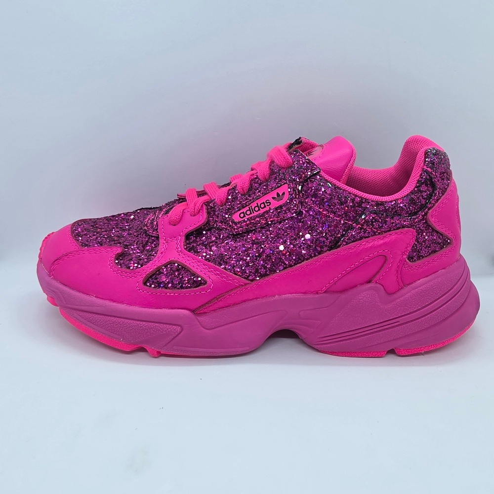 Adidas Originals Women's Falcon Out Loud "Shock Pink Glitter" BD8077 Size 8 - Picture 10 of 11